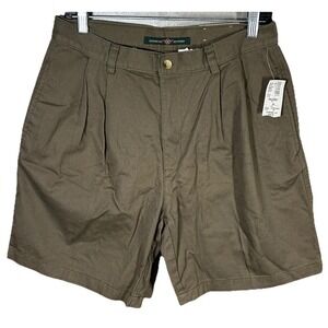 American Outpost‎ Men's Brown Dress Shorts Size 34 New With Tags Pleated